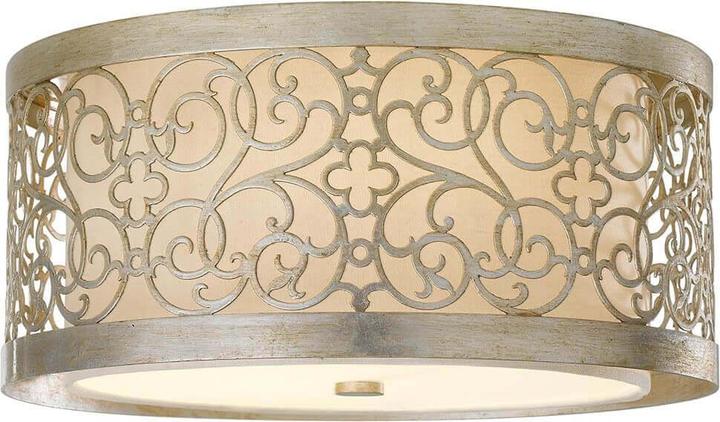 Produktbild Elstead Lighting Arabesque Deckenleuchte E27 2-fach Blattsilber Patina (E27)