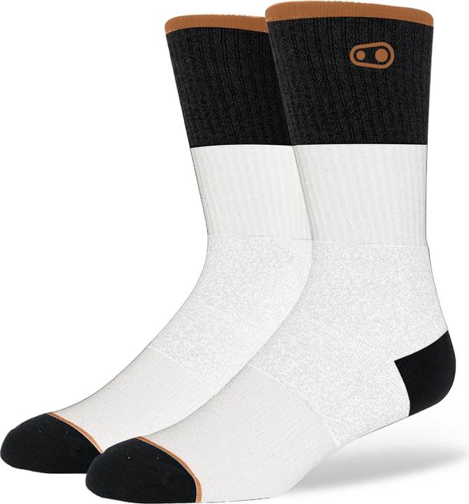 Crankbrothers Icon Casual Cotton Socks, white/grey/gum, S/M | 37-42 (EU) | 5-9 (US) (S/M)