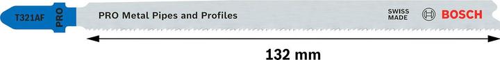 Actual product image Bosch Professional Zubehör PRO Metal Pipes and Profiles T321AF Jigsaw blade, 132 mm, 5 pcs.