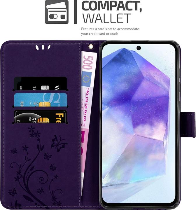 Immagine prodotto Cadorabo Cover per Samsung Galaxy A55 con motivo floreale (Samsung Galaxy A55)