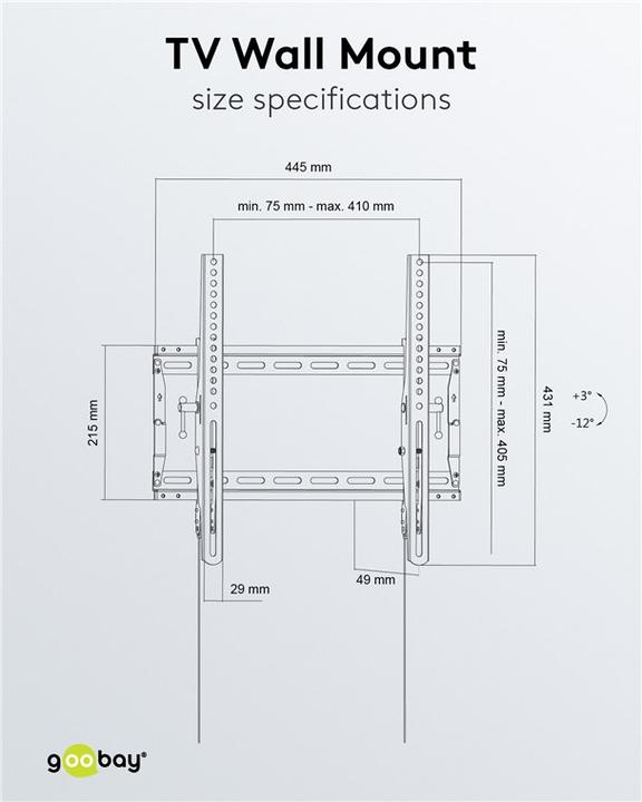 Produktbild Goobay Pro Tilt (Wand, 32", 70 kg)