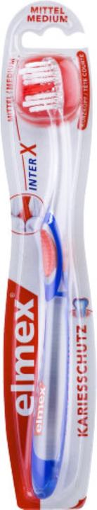 Produktbild Elmex Anti Karies Med. Kurzkop Zahnbürste (Mittel, 1 x)
