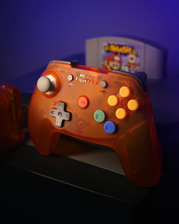 Immagine prodotto Retro Fighters Brawler64 2.4G Arancione - Controller - Nintendo 64 (DSi XL)
