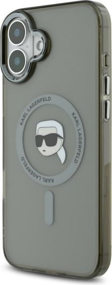 Produktbild Karl Lagerfeld KLHMP16SHLSKIK iPhone 16 6.1" czarny/black hardcase IML Metal Karl Head MagSafe (Apple iPhone 16)