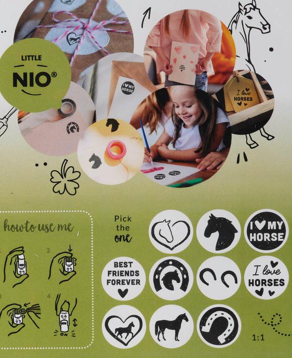 Produktbild Colop Stempel Little NIO Set Pferde 10-teilig