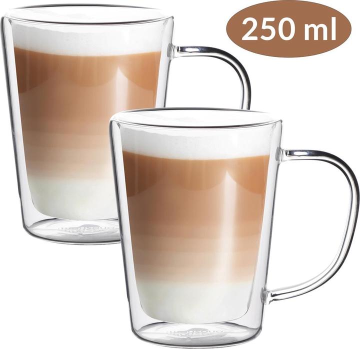 Produktbild Monzana Thermo-Teegläser mit Henkel (250 ml, 1 x)