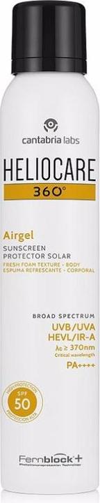 Actual product image Heliocare 360º SPF50 air gel 200 ml (Suntan cream, SPF 50, 200 ml)