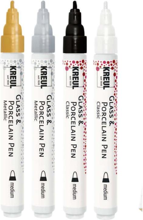 Produktbild Kreul Glass & Porcelain Pen (Multicolor, 4 mm, 4 x)