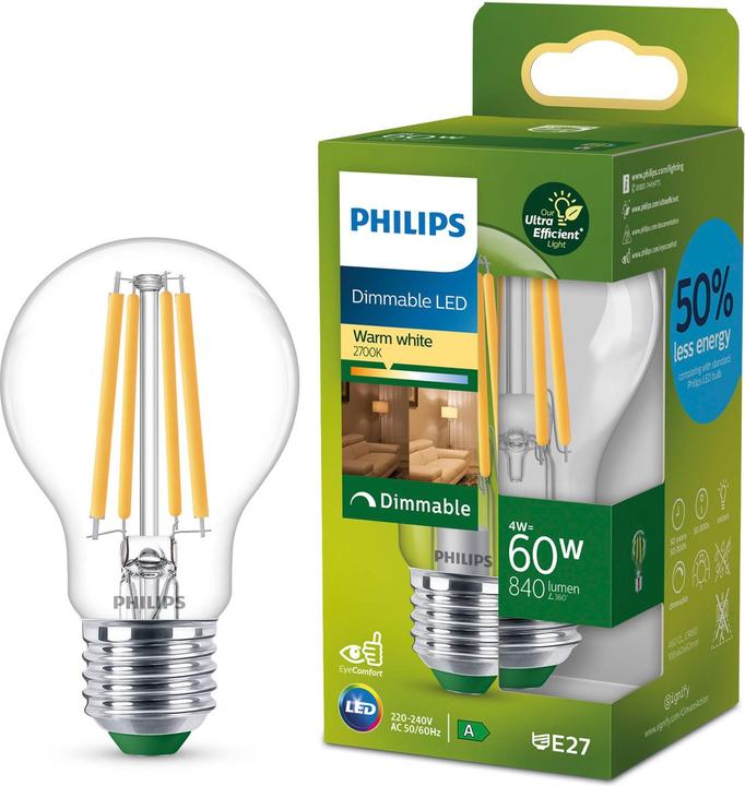 Image du produit Philips Ultra Efficient (E27, 4 W, 840 lm, 1 x, A)