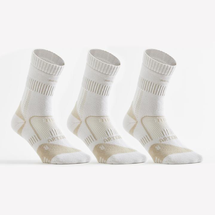 Artengo Tennissocken Baumwolle High Gael Monfils 3er-Pack - RS 900 weiss
