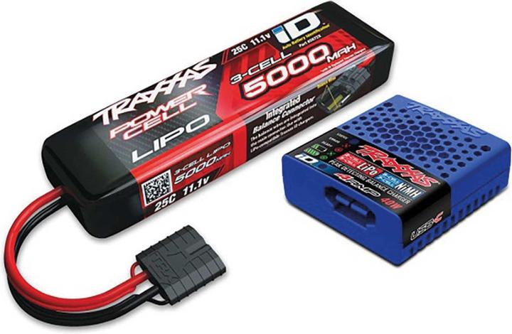 Produktbild Traxxas USB-C 4A LADEGERÄT + LIPO 5000MAH 3S 11,1V SET MIT ID-AKKUERKENNUNG (11.10 V, 5000 mAh)