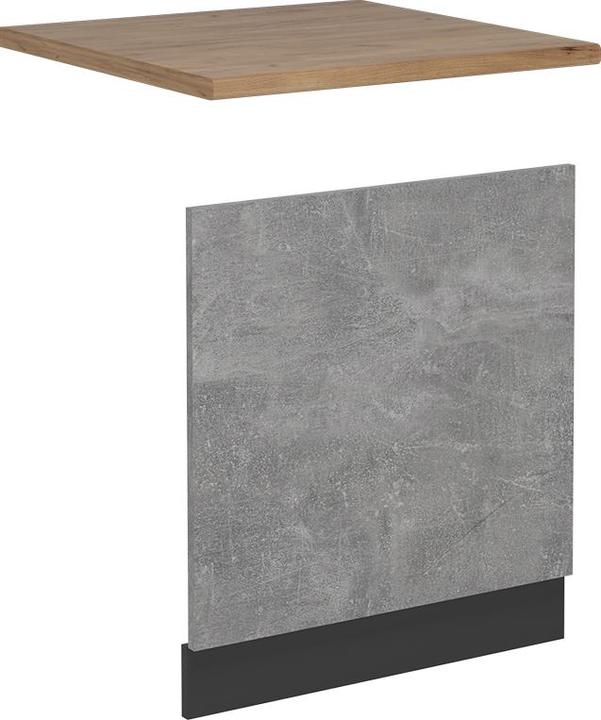 Immagine prodotto Vicco Geschirrspülblende R-Line, Beton/Anthrazit, 60 cm, AP Eiche