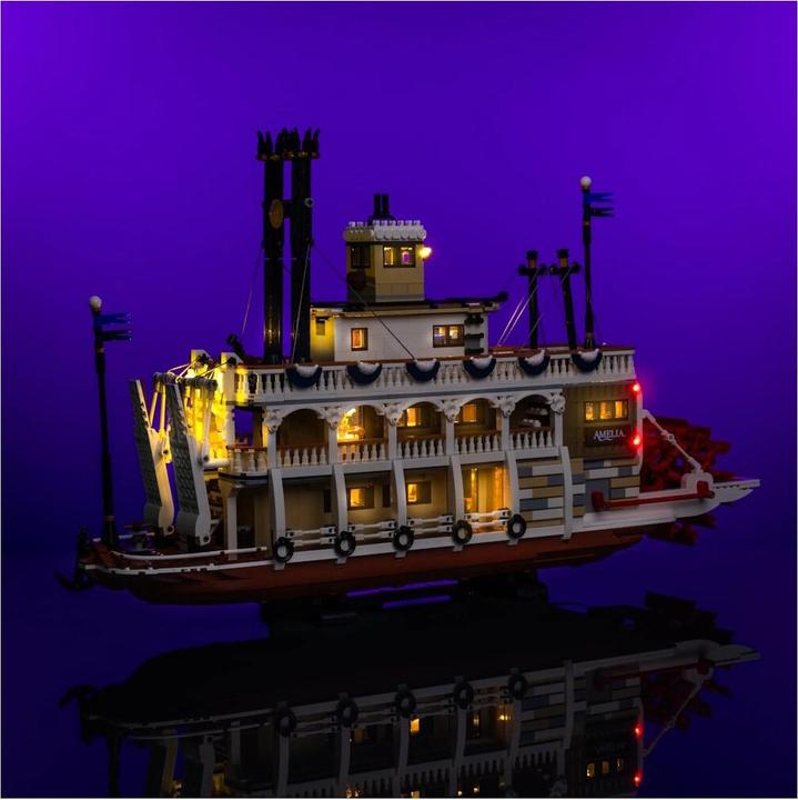 Actual product image Light my bricks LMB 2.0 LEGO® 21356# River Steamboat Light Kit