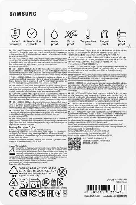 Produktbild Samsung Bar Plus (256 GB, USB-A)