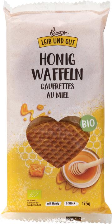Produktbild Leib und Gut Bio Honigwaffeln 175 g (12 Stk., 175 g)