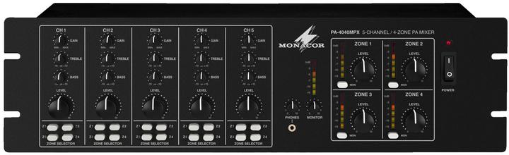 Image du produit Monacor Préamplificateur Public Adress PA-4040MPX 4 (Studio et mixeur live)