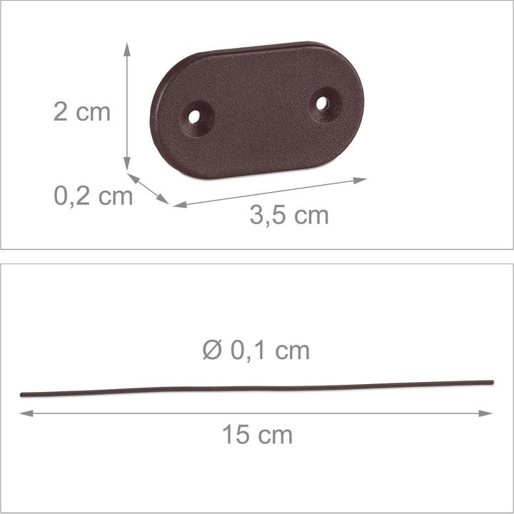 Image du produit Relaxdays 52 pcs. fixation pare-vue (10 cm)