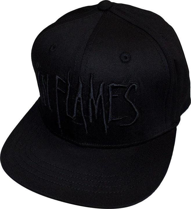 Actual product image In Flames Back Print Logo Snapback Cap (One size)