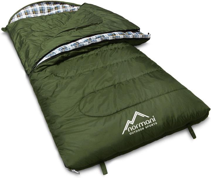 Produktbild Normani 4-in-1 Schlafsack „Antarctica“ (RV rechts) Oliv (220 cm)