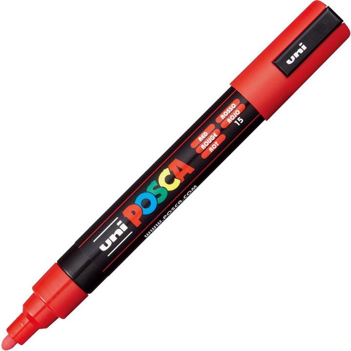 Actual product image Posca Marker PC-5M round tip (Red, 2.50 mm, 1 x)