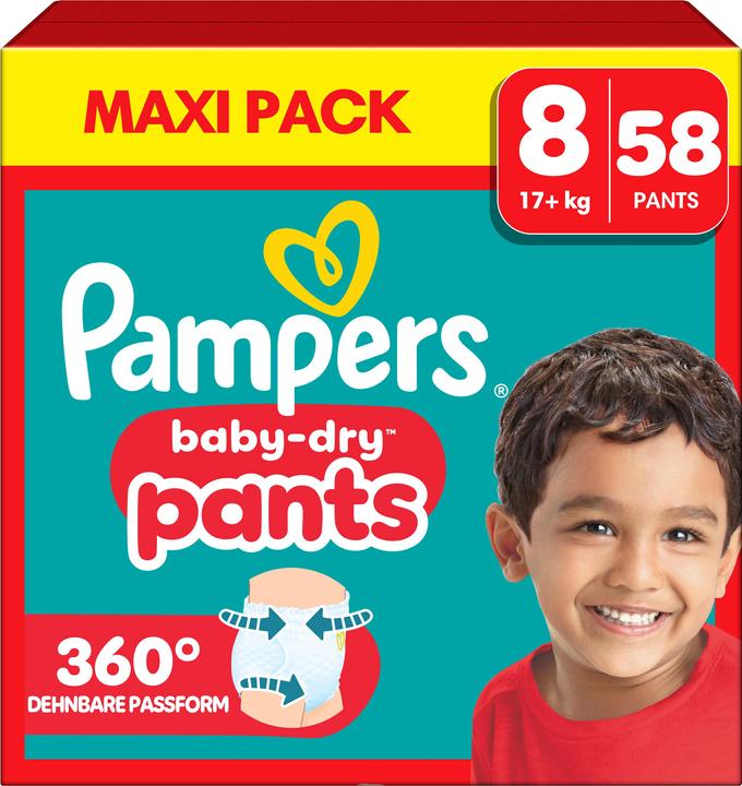 Actual product image Pampers Baby-Dry Pants (Size 8, Half month box, 58 Piece)