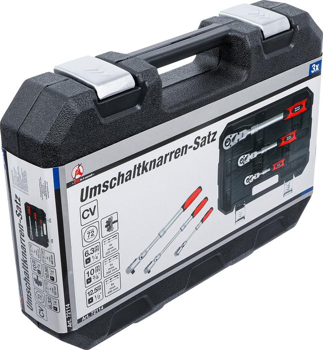 Produktbild BGS Umschaltknarren-Satz | ausziehbar, abwinkelbar | Abtrieb Aussenvierkant 6,3 mm (1/4") - 10 mm (3/8") (1/4")