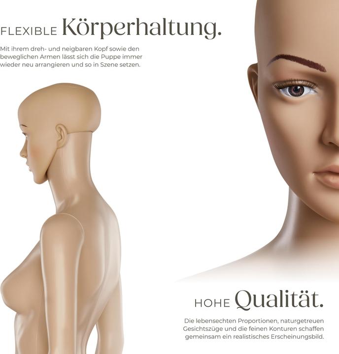 Produktbild tectake Mannequin (42 x 30 x 172 cm)