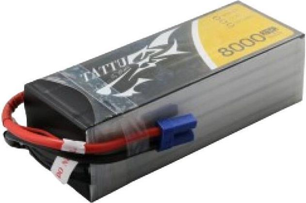 Actual product image Tattu 8000mAh 22.2V 25C 6S1P Lipo Battery Pack with EC5 (22.20 V, 8000 mAh)
