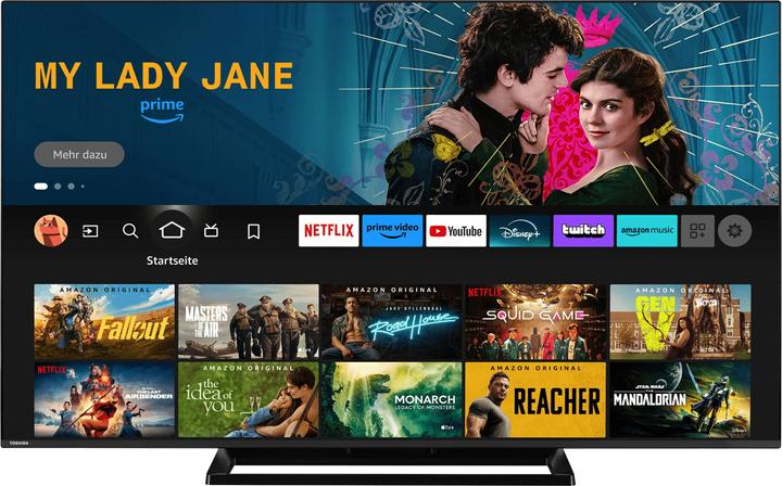 Produktbild Toshiba 65UF3F63DAZ (164 cm (65 Zoll), schwarz, UltraHD/4K, Triple Tuner, HDR, Fire TV) (65", LCD, 4K)