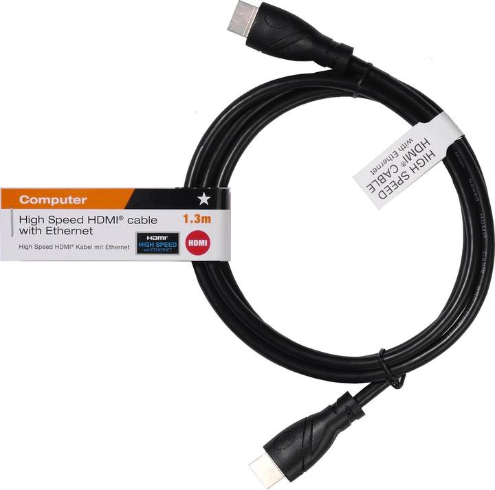 Image du produit Vivanco Câble HDMI haute vitesse avec Ethernet, 1,3m