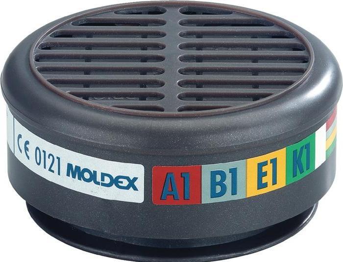 Moldex Gasfilter 850001 EN 14387:2004 + A1:2008 A2 (Atemschutzmaske Ersatzfilter)