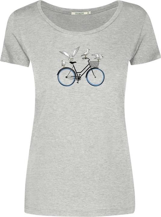 Actual product image Greenbomb Women's Bike Seagulls Loves T-Shirt (L)