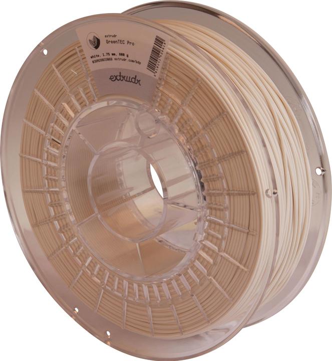 Produktbild Extrudr Greentec Pro - White - 1.75mm (bioTEC, 1.75 mm, 800 g, Weiss)