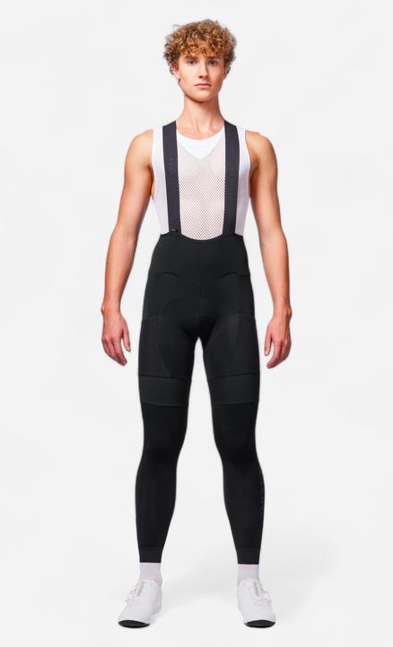 Van rysel Radhose Winter lang mit Trägern Rennrad Racer Herren schwarz (L)