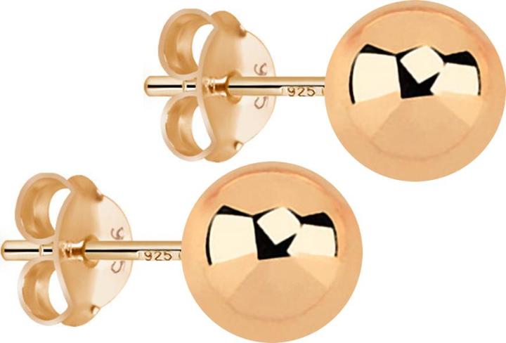 Star Piercing Ohrstecker mit Kugel rosegold (925 Sterlingsilber, ohne Messing)