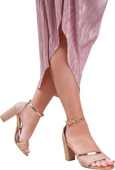 Actual product image Where's That From Womens/Ladies Perla Ankle Strap Medium Block Heel Sandals (36)