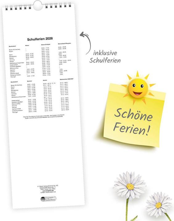 Produktbild Maxi-StreifenkalenderLandliebe2026 (15 x 42 cm, Harter Einband, Deutsch)
