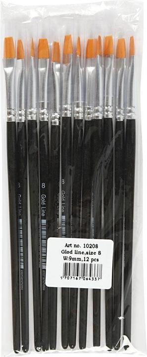 Immagine prodotto Creativ Company Spazzola in nylon 8 mm, piatta, 12 pezzi (8 mm)