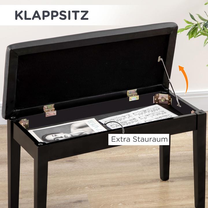 Image du produit Homcom Banc de piano avec espace de rangement (Chaise de musicien)