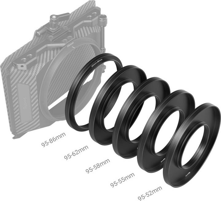 Actual product image SmallRig Adapter Rings Kit ( 52/55/58/62/86-95mm) 3383 (Mat Box)