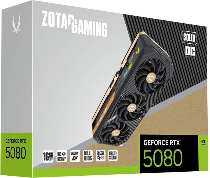 Image du produit Zotac GeForce RTX 5080 Solid OC (16 Go)