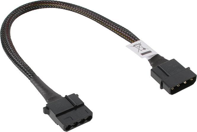 Produktbild Akasa 4-Pol Molex Verlängerung gesleevt - 30cm black