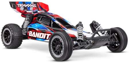 Traxxas BUGGY BANDIT HD 1:10 2WD EP RTR ROSSO con caricatore e batteria USB-C (RTR pronto all'uso)