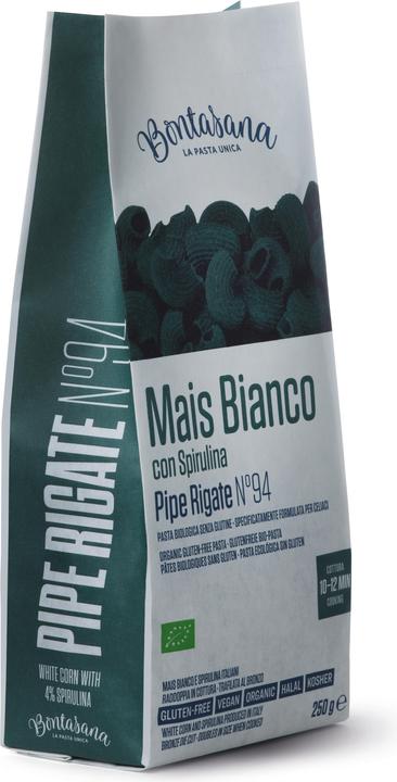 Immagine prodotto Bontasana Pipe mais bianco e spirulina (300 g)
