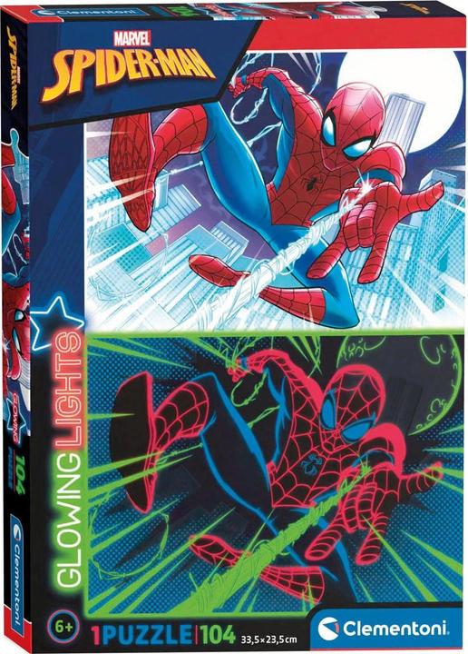 Actual product image Clementoni Puzzle lowing Lights Spiderman g (104 pieces)