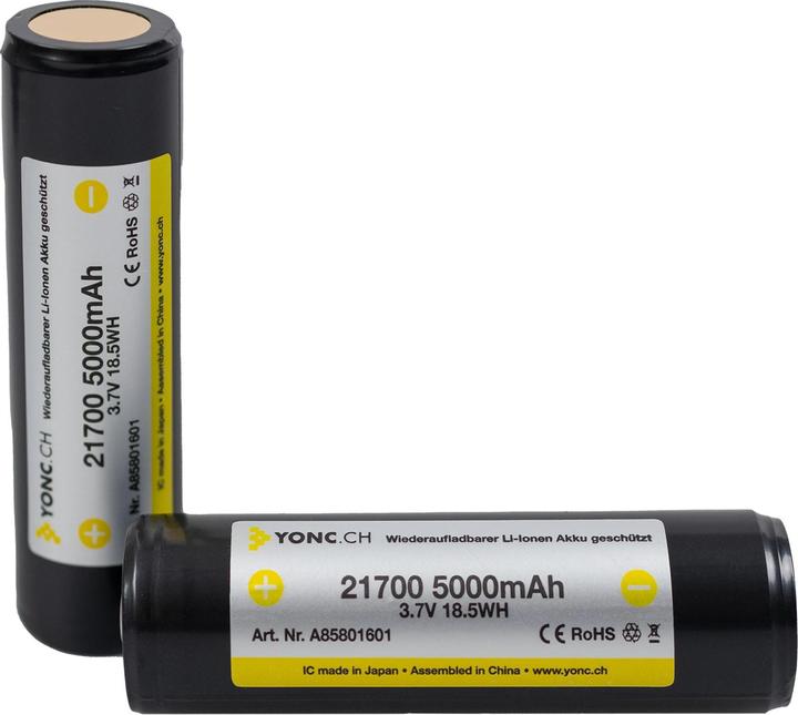 Image du produit Yonc 21700 Batterie Li-Ion de 5000 mAh (Taille unique)