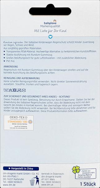 Produktbild dm babylove Regenschutz