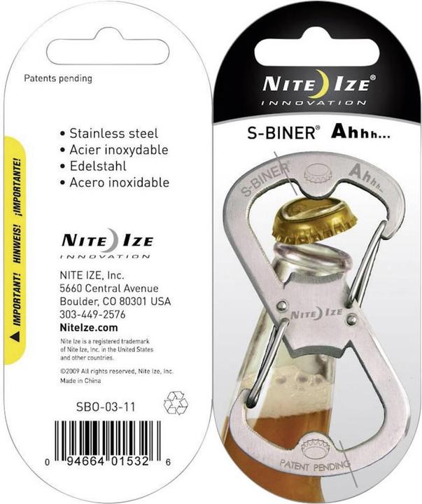Actual product image Nite Ize Key Carabiner S-Biner Ah