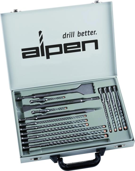 Actual product image Alpen FORCE X SDS-plus KIT Set 16 16-piece drill bit chisel pointed 250mm flat 20x250mm wide (5.00 mm)