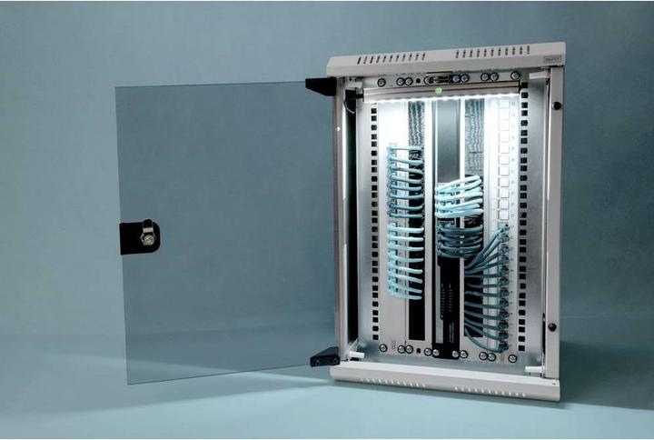 Actual product image Digitus Combi Wall Mounting Cabinet 254 mm (10") and 482.6 (19") mm (5.71 RU, 10 inch rack)